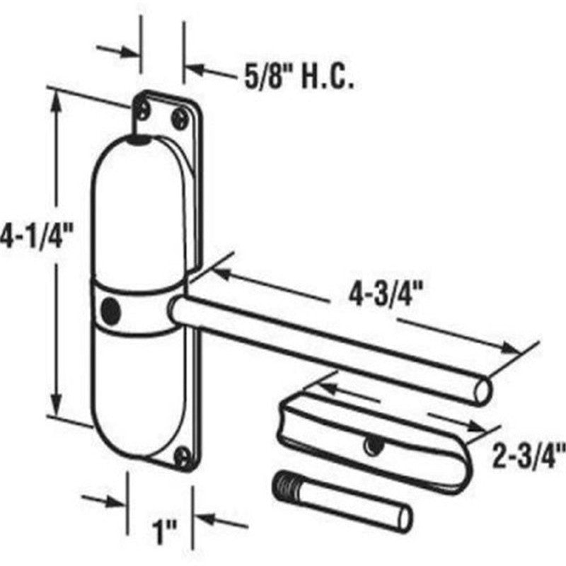 Spring automatic door closer